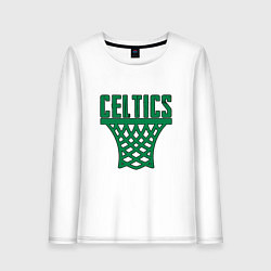 Лонгслив хлопковый женский Celtics Dunk, цвет: белый