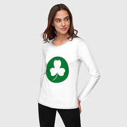 Лонгслив хлопковый женский Celtics Style, цвет: белый — фото 2