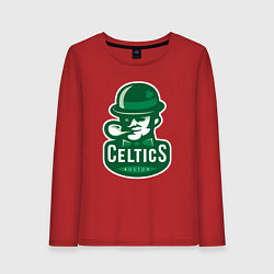 Лонгслив хлопковый женский Celtics Team, цвет: красный