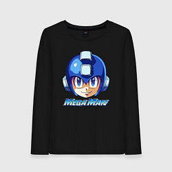 Лонгслив хлопковый женский Mega Man - Rockman, цвет: черный