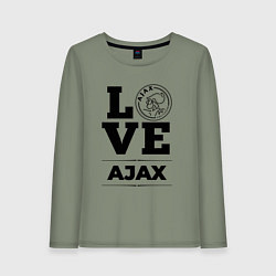 Лонгслив хлопковый женский Ajax Love Классика, цвет: авокадо