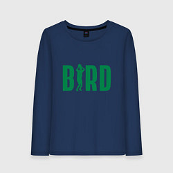 Лонгслив хлопковый женский Bird -Boston, цвет: тёмно-синий