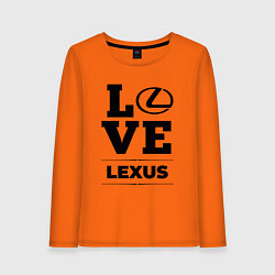 Лонгслив хлопковый женский Lexus Love Classic, цвет: оранжевый