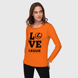 Лонгслив хлопковый женский Lexus Love Classic, цвет: оранжевый — фото 2