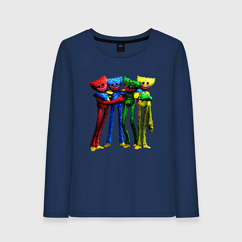 Женский лонгслив GAME POPPY PLAYTIME Mini Huggies / Тёмно-синий – фото 1