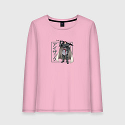 Лонгслив хлопковый женский ИСААК Log Horizon, цвет: светло-розовый