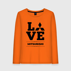 Лонгслив хлопковый женский Mitsubishi Love Classic, цвет: оранжевый