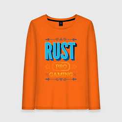 Лонгслив хлопковый женский Игра Rust PRO Gaming, цвет: оранжевый