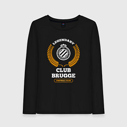 Женский лонгслив Лого Club Brugge и надпись Legendary Football Club