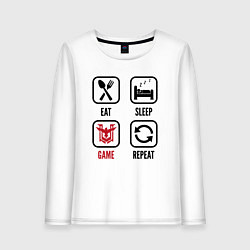 Женский лонгслив Eat Sleep Free Fire Repeat