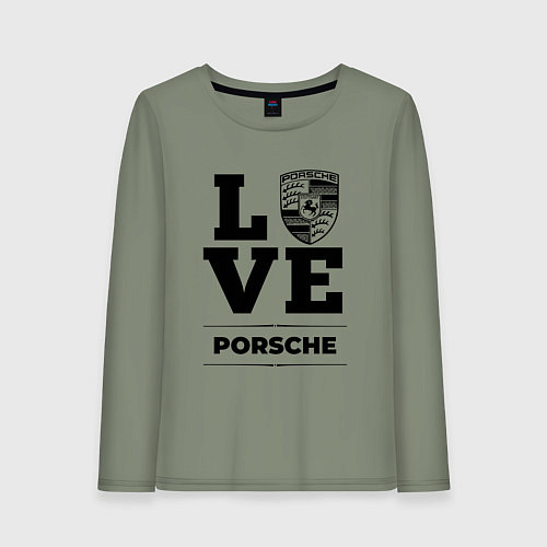 Женский лонгслив Porsche Love Classic / Авокадо – фото 1