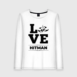 Лонгслив хлопковый женский Hitman Love Classic, цвет: белый