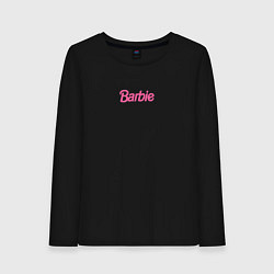 Лонгслив хлопковый женский Barbie mini logo, цвет: черный
