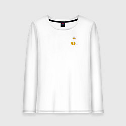 Лонгслив хлопковый женский Два весёлых гуся БЕЛЫЙ mini, цвет: белый