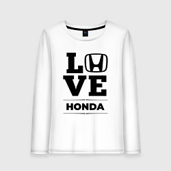 Лонгслив хлопковый женский Honda Love Classic, цвет: белый