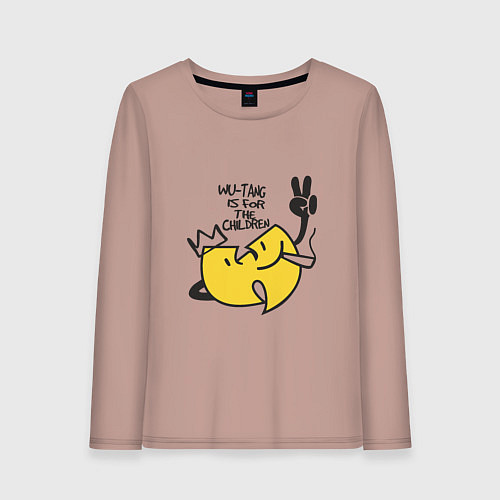 Женский лонгслив Wu-Tang Is For The Children / Пыльно-розовый – фото 1
