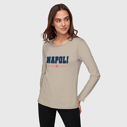 Лонгслив хлопковый женский Napoli FC Classic, цвет: миндальный — фото 2