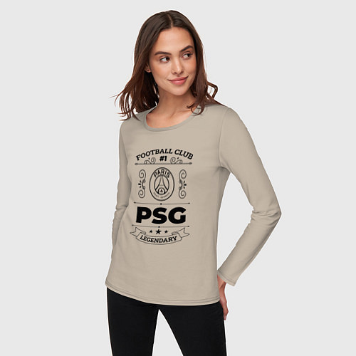 Женский лонгслив PSG: Football Club Number 1 Legendary / Миндальный – фото 3