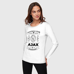 Лонгслив хлопковый женский Ajax: Football Club Number 1 Legendary, цвет: белый — фото 2