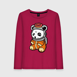 Лонгслив хлопковый женский Космо панда, цвет: маджента