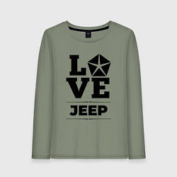 Лонгслив хлопковый женский Jeep Love Classic, цвет: авокадо