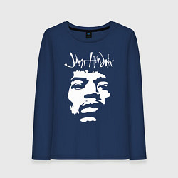 Лонгслив хлопковый женский Джими Хендрикс, цвет: тёмно-синий