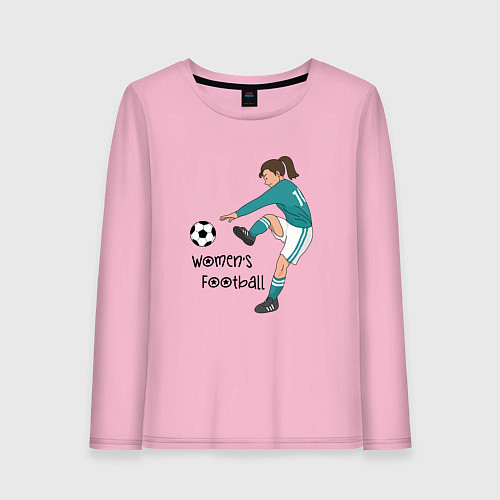 Женский лонгслив Womens football / Светло-розовый – фото 1