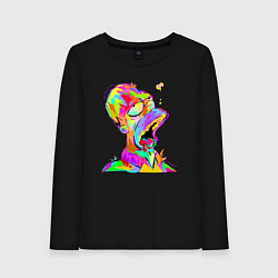 Женский лонгслив Гомер Симпсон - стилизация - color