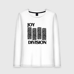 Лонгслив хлопковый женский Joy Division - rock, цвет: белый