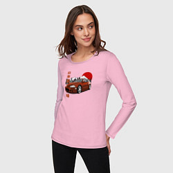 Лонгслив хлопковый женский Mitsubishi Eclipse 2g, цвет: светло-розовый — фото 2