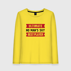 Лонгслив хлопковый женский No Mans Sky: Ultimate Best Player, цвет: желтый
