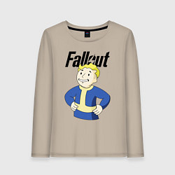 Лонгслив хлопковый женский Fallout blondie boy, цвет: миндальный