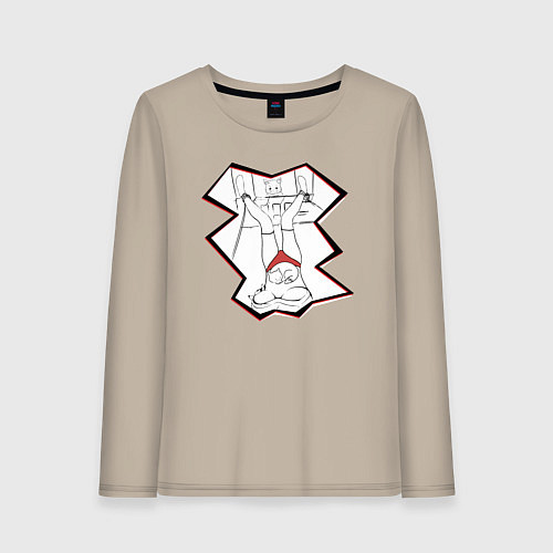 Женский лонгслив Отдых с кошками / Миндальный – фото 1