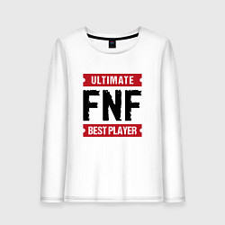Лонгслив хлопковый женский FNF: Ultimate Best Player, цвет: белый