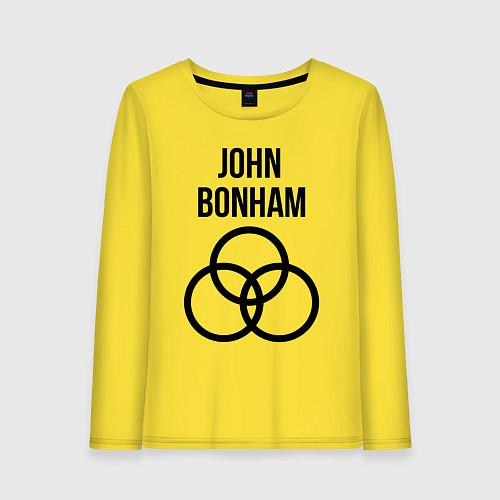 Женский лонгслив John Bonham - Led Zeppelin - legend / Желтый – фото 1
