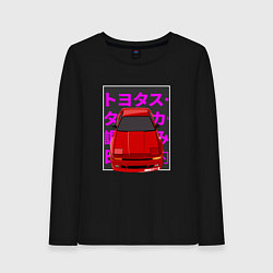 Лонгслив хлопковый женский Supra A70 MK3 JDM, цвет: черный