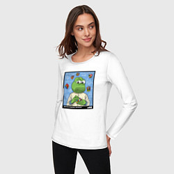 Лонгслив хлопковый женский Pepe brainshtorm, цвет: белый — фото 2