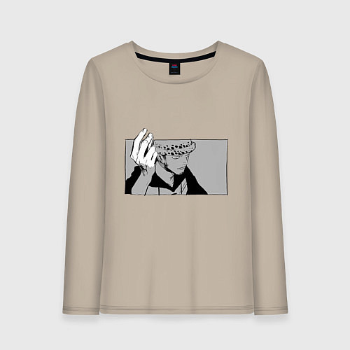 Женский лонгслив Трафальгар Ло - One Piece / Миндальный – фото 1