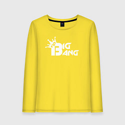 Лонгслив хлопковый женский Bigbang logo, цвет: желтый