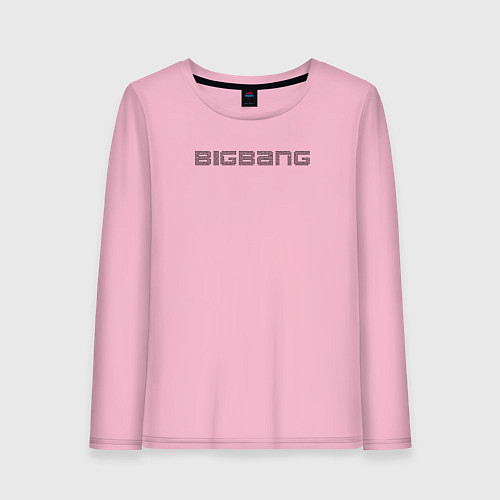 Женский лонгслив Big bang надпись / Светло-розовый – фото 1