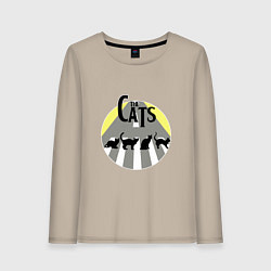 Лонгслив хлопковый женский The Cats, цвет: миндальный
