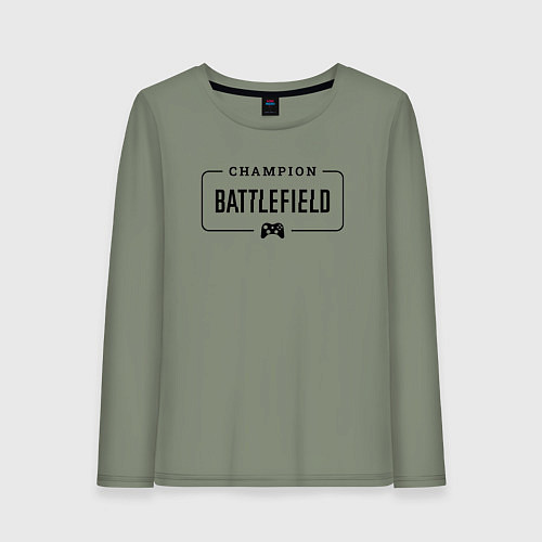 Женский лонгслив Battlefield gaming champion: рамка с лого и джойст / Авокадо – фото 1