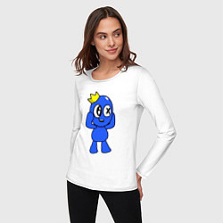 Лонгслив хлопковый женский Rainbow Friends, цвет: белый — фото 2