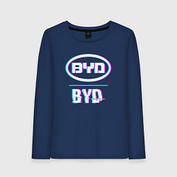 Женский лонгслив Значок BYD в стиле glitch