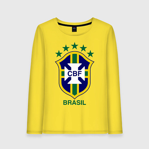 Женский лонгслив Brasil CBF / Желтый – фото 1