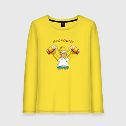 Лонгслив хлопковый женский Homer & Beer, цвет: желтый