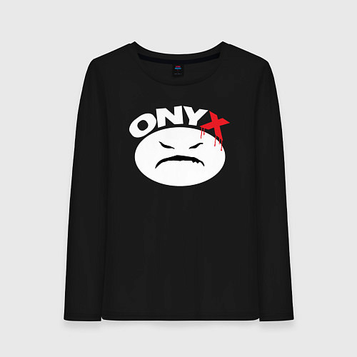 Женский лонгслив Onyx logo white / Черный – фото 1