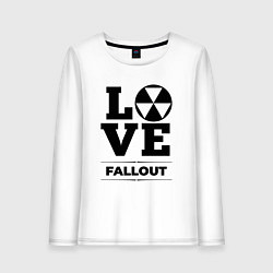 Лонгслив хлопковый женский Fallout love classic, цвет: белый