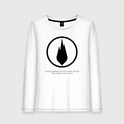 Лонгслив хлопковый женский The Flame in All of Us - Thousand Foot Krutch, цвет: белый
