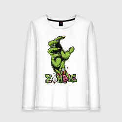 Женский лонгслив Zombie green hand